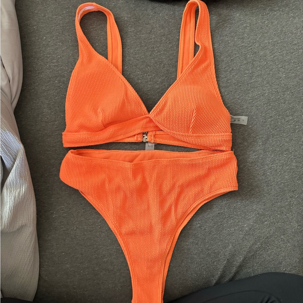 Orange High Waisted Bikini